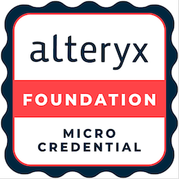 Alteryx Foundational Micro-Credential badge